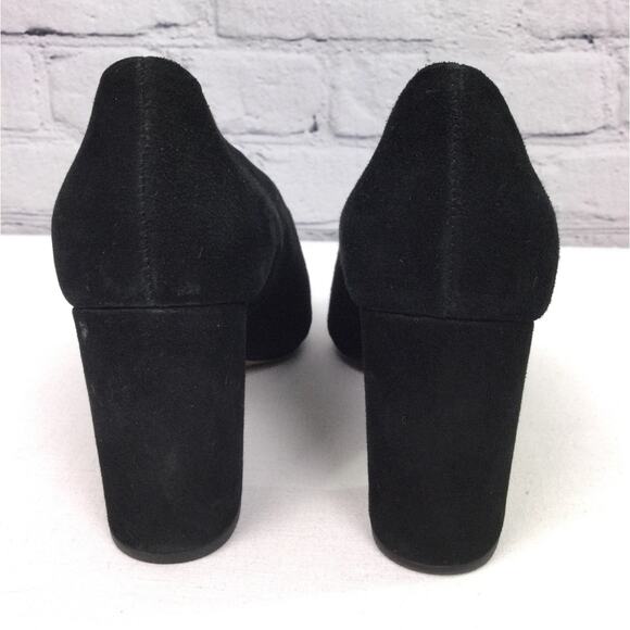 Michael Michael Kors Suede Pointed Toe Chunky Block Heel Slip On Shoe Size 6M - Picture 6 of 13